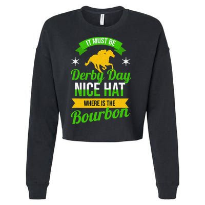 Horse Racing It Must Be Derby Day Cropped Pullover Crew