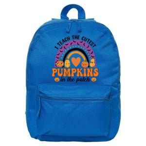 Halloween Rainbow I Teach The Cutest Pumpkins In The Patch Gift 16 in Basic Backpack