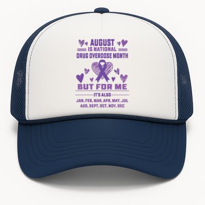 Heart Ribbon June Is National Drug Overdose Awareness Trucker Hat