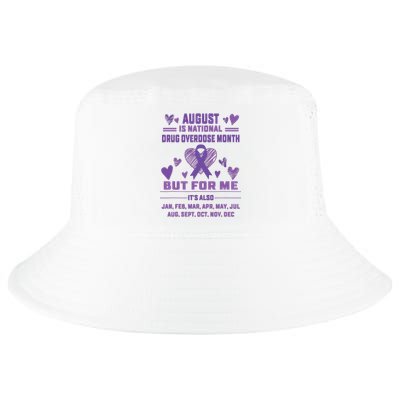 Heart Ribbon June Is National Drug Overdose Awareness Cool Comfort Performance Bucket Hat