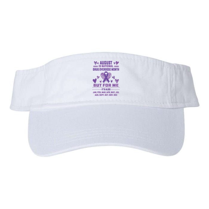 Heart Ribbon June Is National Drug Overdose Awareness Valucap Bio-Washed Visor