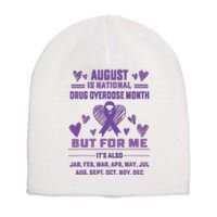 Heart Ribbon June Is National Drug Overdose Awareness Short Acrylic Beanie