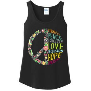 Human Rights Kindness Peace Equality Inclusion Diversity Ladies Essential Tank