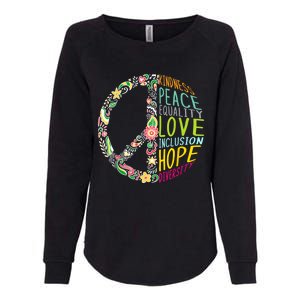 Human Rights Kindness Peace Equality Inclusion Diversity Womens California Wash Sweatshirt