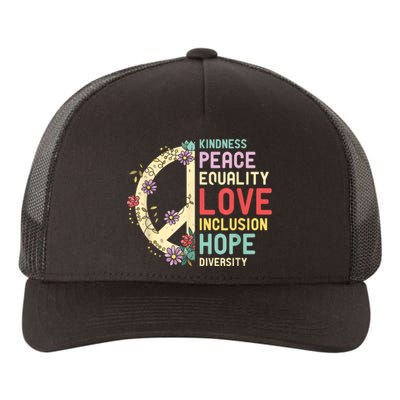 Human Rights Kindness Peace Equality Inclusion Diversity Yupoong Adult 5-Panel Trucker Hat