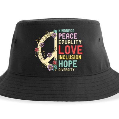 Human Rights Kindness Peace Equality Inclusion Diversity Sustainable Bucket Hat