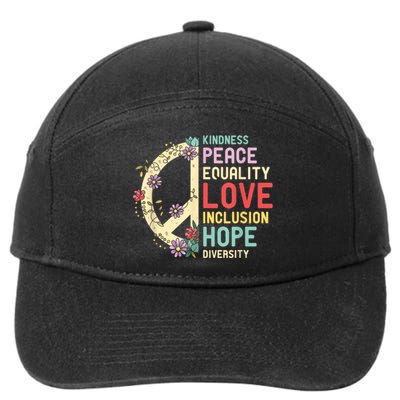 Human Rights Kindness Peace Equality Inclusion Diversity 7-Panel Snapback Hat