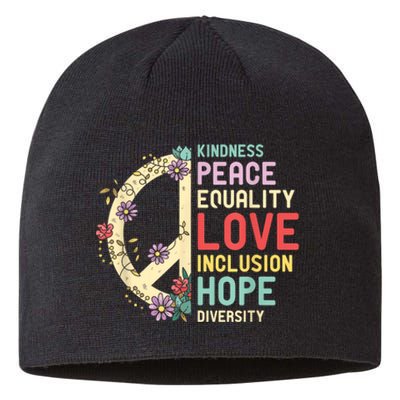 Human Rights Kindness Peace Equality Inclusion Diversity Sustainable Beanie