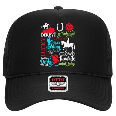 Horse Racing Kentucky Crowd Favorite Derby High Crown Mesh Back Trucker Hat