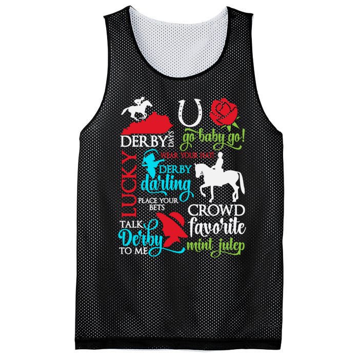 Horse Racing Kentucky Crowd Favorite Derby Mesh Reversible Basketball Jersey Tank