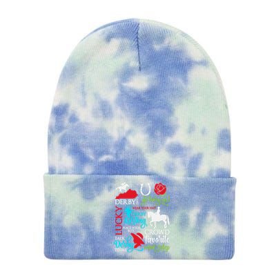 Horse Racing Kentucky Crowd Favorite Derby Tie Dye 12in Knit Beanie