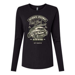 Hot Rod Kustoms Speedway Womens Cotton Relaxed Long Sleeve T-Shirt