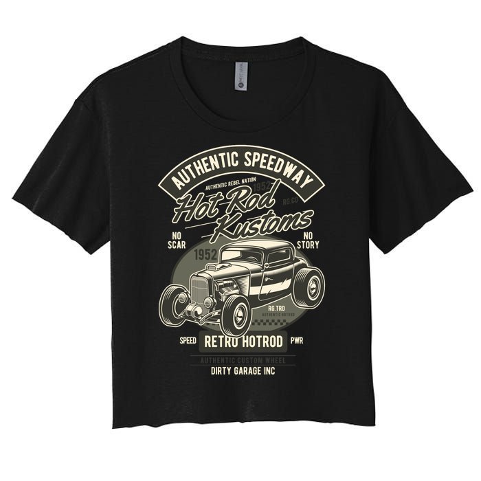 Hot Rod Kustoms Speedway Women's Crop Top Tee