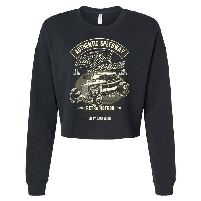 Hot Rod Kustoms Speedway Cropped Pullover Crew