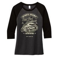 Hot Rod Kustoms Speedway Women's Tri-Blend 3/4-Sleeve Raglan Shirt