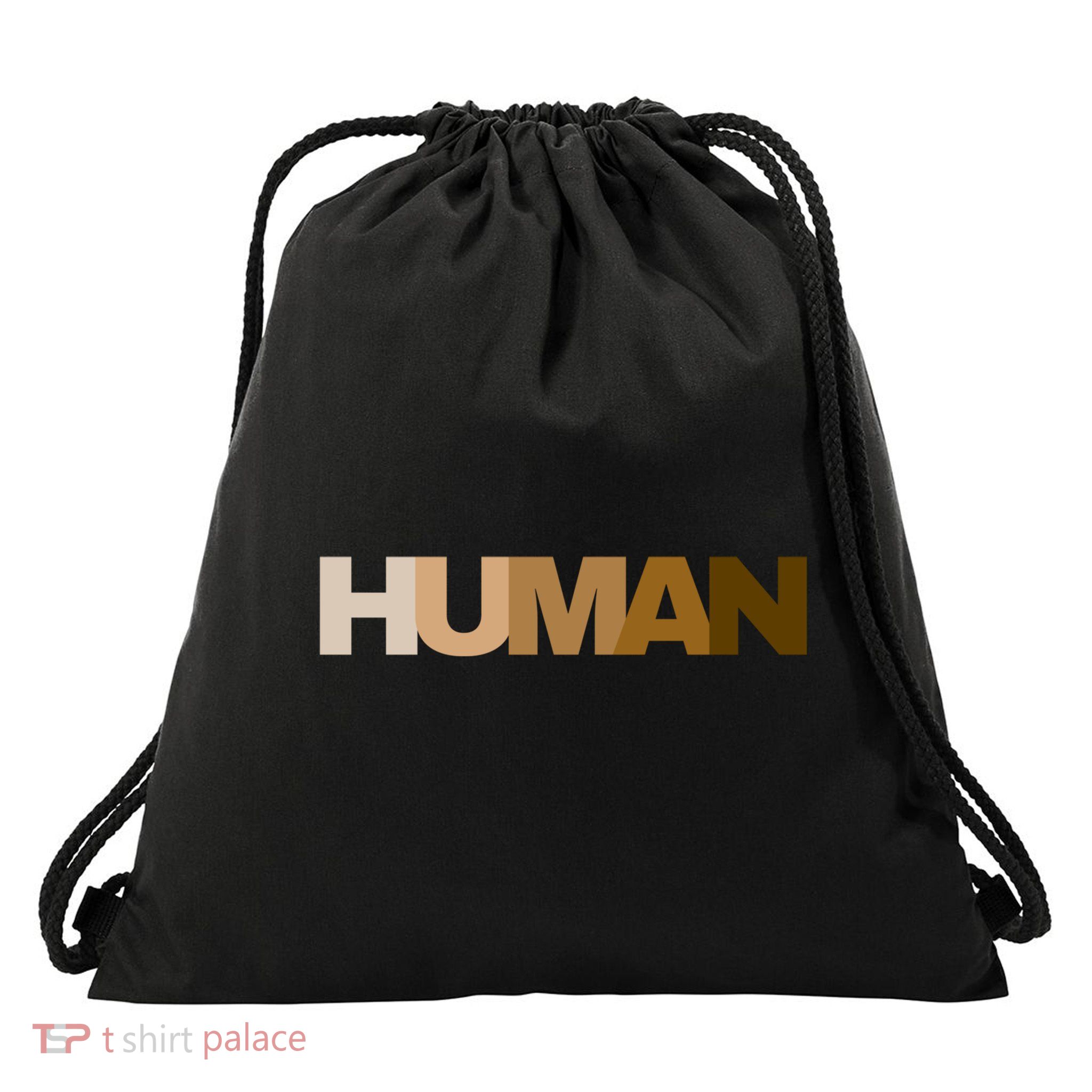 Human Rights Kindness Peace Equality Inclusion Melanin Love Gift Drawstring Bag