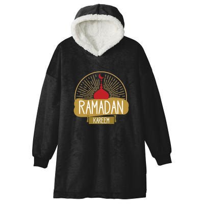 Happy Ramadan Kareem Gift Ramadan Mubarak Hooded Wearable Blanket