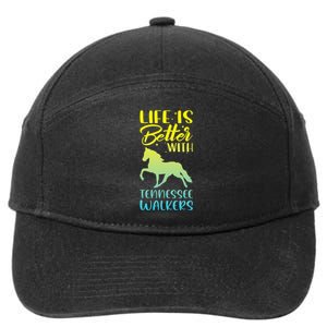 Horse Riding Life Is Better With Tennessee Walkers 7-Panel Snapback Hat