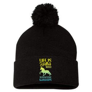 Horse Riding Life Is Better With Tennessee Walkers Pom Pom 12in Knit Beanie