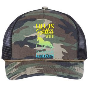 Horse Riding Life Is Better With Tennessee Walkers Retro Rope Trucker Hat Cap