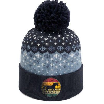 Horse Riding Love Equestrian Girl Vintage Distressed Retro The Baniff Cuffed Pom Beanie