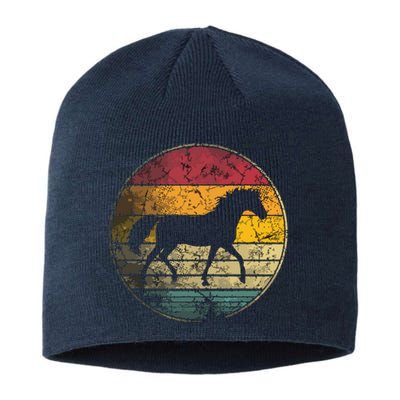 Horse Riding Love Equestrian Girl Vintage Distressed Retro Sustainable Beanie