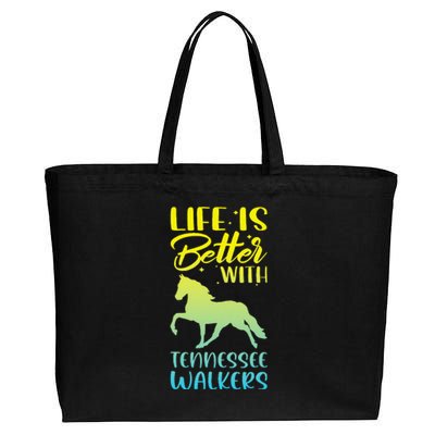 Horse Riding Life Is Better With Tennessee Walkers Cotton Canvas Jumbo Tote