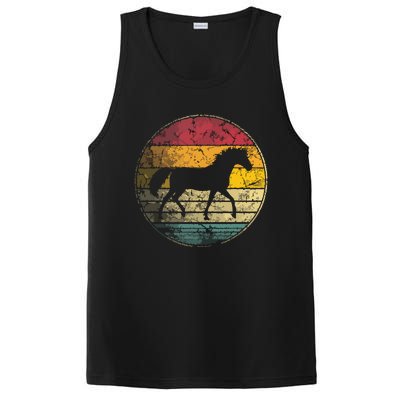 Horse Riding Love Equestrian Vintage Distressed Retro PosiCharge Competitor Tank