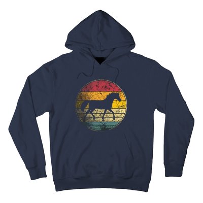 Horse Riding Love Equestrian Vintage Distressed Retro Hoodie