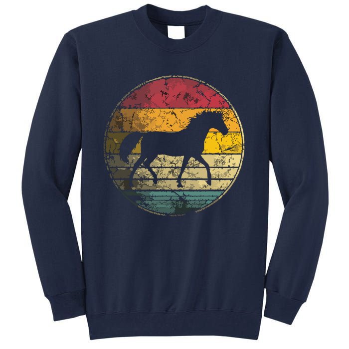 Horse Riding Love Equestrian Vintage Distressed Retro Tall Sweatshirt