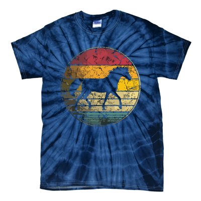 Horse Riding Love Equestrian Vintage Distressed Retro Tie-Dye T-Shirt