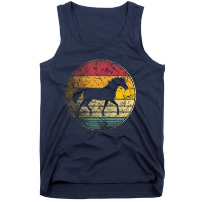 Horse Riding Love Equestrian Vintage Distressed Retro Tank Top