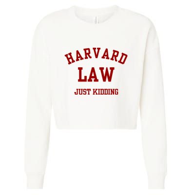 Harva Rd Law Just Kidding Cropped Pullover Crew