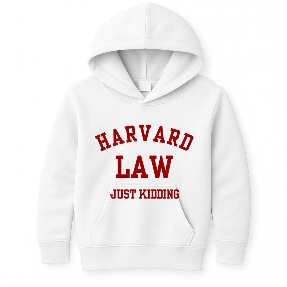 Harva Rd Law Just Kidding Kids Hoodie