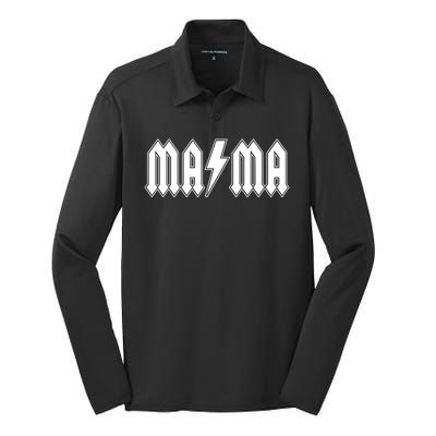 Hard Rock Mama Lightning Bolt Silk Touch Performance Long Sleeve Polo