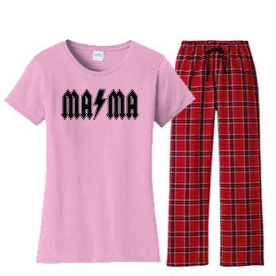 Hard Rock Mama Lightning Bolt Women's Flannel Pajama Set