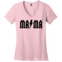 Hard Rock Mama Lightning Bolt Women's V-Neck T-Shirt