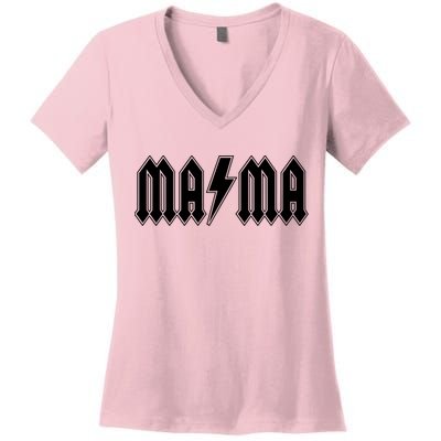 Hard Rock Mama Lightning Bolt Women's V-Neck T-Shirt