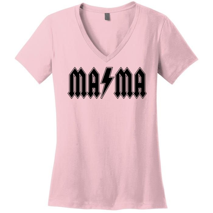 Hard Rock Mama Lightning Bolt Women's V-Neck T-Shirt