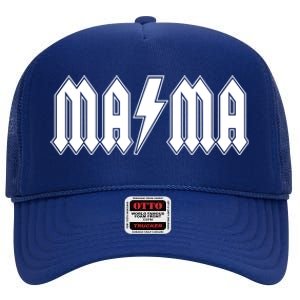 Hard Rock Mama Lightning Bolt High Crown Mesh Back Trucker Hat