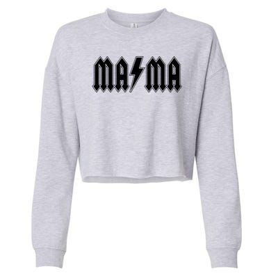 Hard Rock Mama Lightning Bolt Cropped Pullover Crew