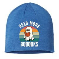 Halloween Read More Books Cute Ghost Boo Funny Retro Vintage Gift Sustainable Beanie