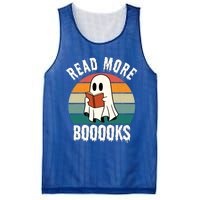 Halloween Read More Books Cute Ghost Boo Funny Retro Vintage Gift Mesh Reversible Basketball Jersey Tank