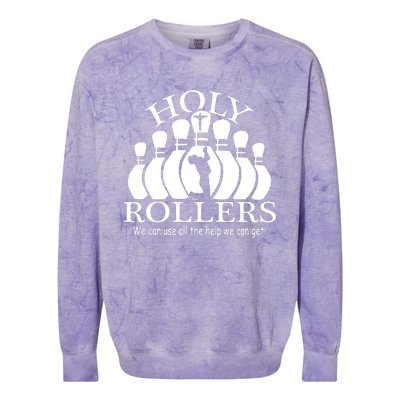 Holy Rollers Matching Bowling Team Colorblast Crewneck Sweatshirt