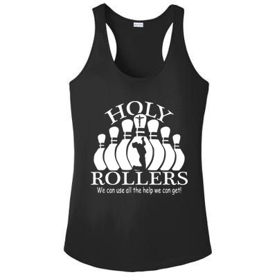 Holy Rollers Matching Bowling Team Ladies PosiCharge Competitor Racerback Tank