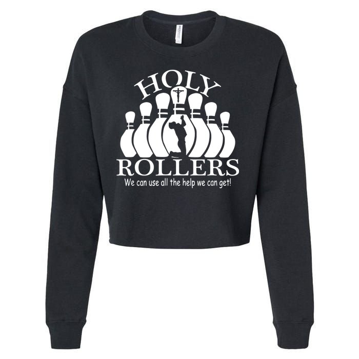 Holy Rollers Matching Bowling Team Cropped Pullover Crew