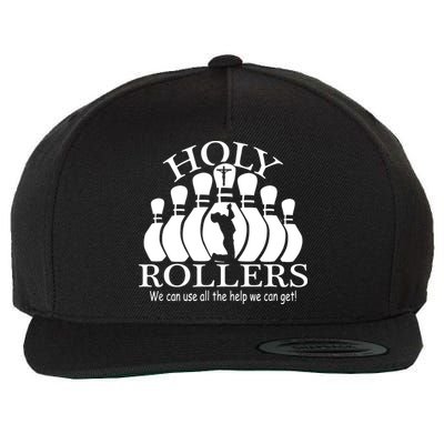Holy Rollers Matching Bowling Team Wool Snapback Cap