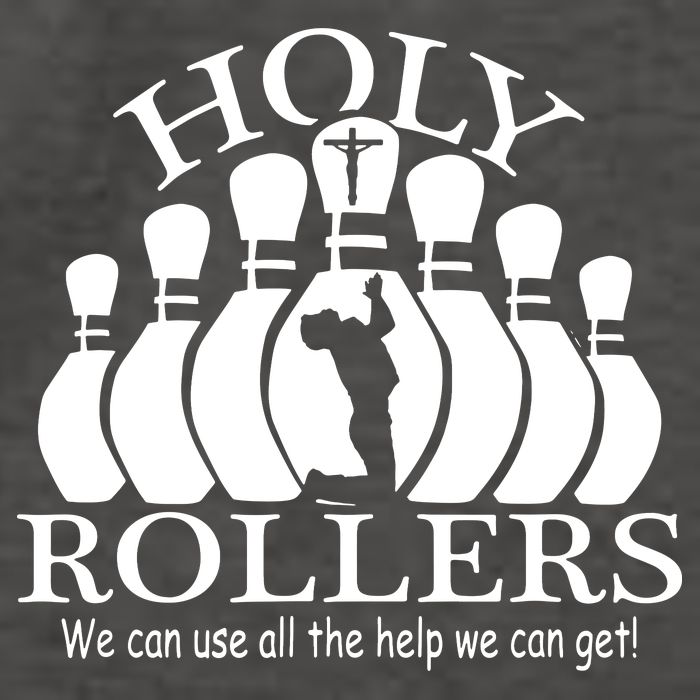 Holy Rollers Matching Bowling Team Vector Backpack