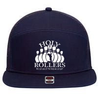 Holy Rollers Matching Bowling Team 7 Panel Mesh Trucker Snapback Hat