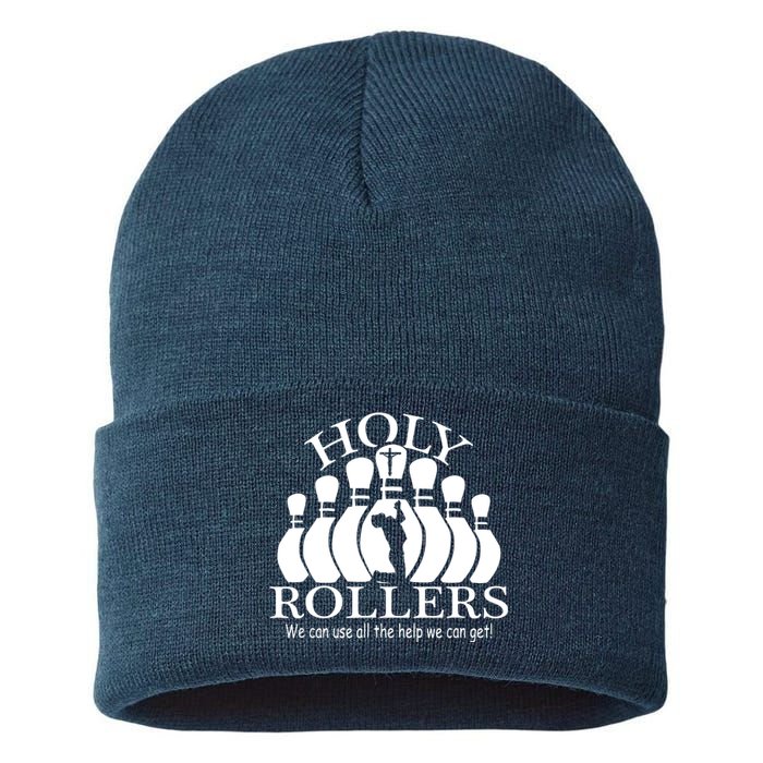 Holy Rollers Matching Bowling Team Sustainable Knit Beanie